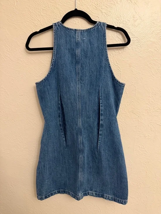 Zara Denim Button-Front Women's Dress - Picture 3 of 4